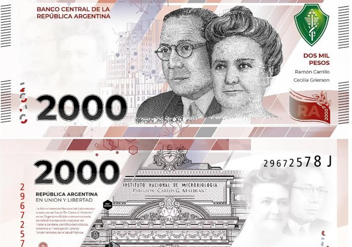 Billete 2000 Pesos En Argentina Quiénes Son Los Personajes Argentina Lanza Su Billete De 7092